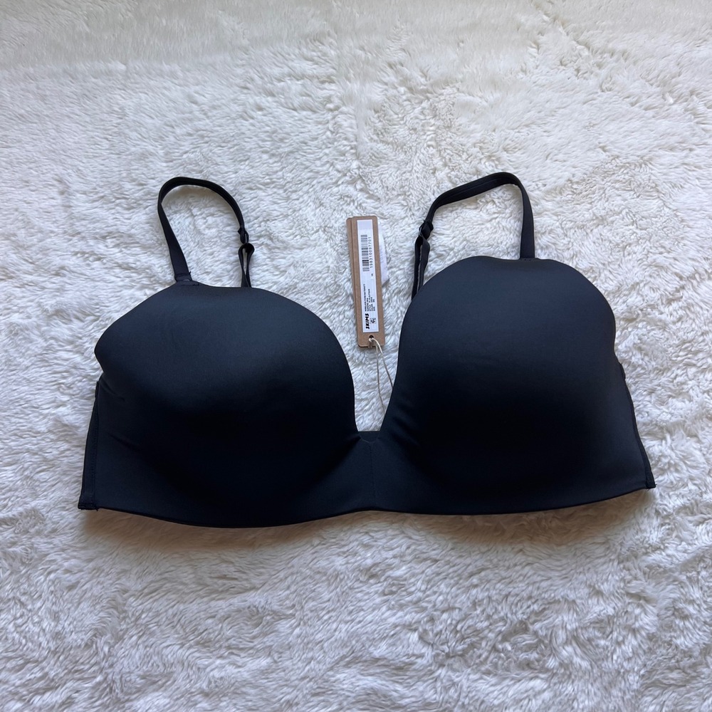 Skims Wireless Form Maternity Nursing Bra Onyx Black PL-PLG-7704W Size 36C NWT